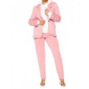 NEW RIVIR women's knit easy jogger set in pink